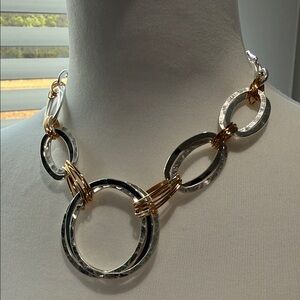 Robert Lee Morris Silver and Gold Link Necklace